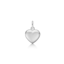 Sølv vedhæng hjerte mat på den ene side og blank på den anden side. Mål: 8,5 x 8 mm.