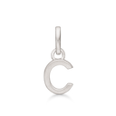 Sølv vedhæng rhodineret bogstav C - 8 x 6 x 33 mm