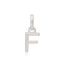 Sølv vedhæng rhodineret bogstav F - 75 x 54 x 33 mm