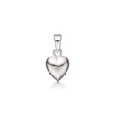 Sølv vedhæng rhodineret hjerte. Mål: 8,5 x 8 mm.