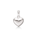 Sølv vedhæng rhodineret hjerte. Mål: 9,5 x 11 mm.