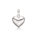 Sølv vedhæng rhodineret hjerte. Mål: 11,6 x13 mm.