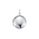 Sølv vedhæng rhodineret medaljon glat cirkel. Mål: 21 x 19 mm.