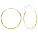 Aagaard - 14kt creol 43mm, tråd 1,4mm m/vippelås