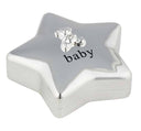 Forsølvet sparebøsse stjerne m. bamse Bambino - 152-86273