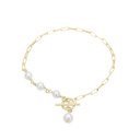 Aagaard - armbånd led m/perler, 19cm, forg sølv
