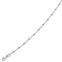 Sølv collier rhodineret kugler Længde 40+5 cm