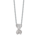 Sølv halskæde rhodineret evighedstegn mat og med zirconia "infinity" Kæden er rhodineret sølv i længde 42-45 cm