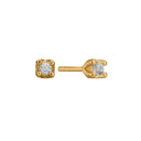 ørestikker 8k guld m/2x010ct labgrown diamant - 1671-KV-G8-010