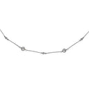 White pearl/topaz halskæde sølv - 1680-C-01S