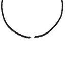 Sort agate halskæde 80cm - 1680-C-14