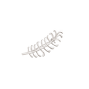 Sølv broche rhodineret blad