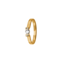 Aagaard - dame ring, 14kt guld,1x 0,10+4x0,005 ct