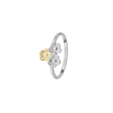 Ring, 8Kt/Sølv, Blomster