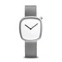 Time Pebble | børstet sølv - Dame - 34 mm - 18034-004