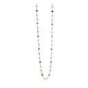 Sølvkæde med ægte sten i blå, grøn og lilla