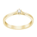 14kt. Afrodite guldring m. 0.05ct WSI