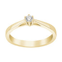 14kt. Afrodite guldring m. 0.10ct WSI