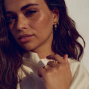 Caroline Øreringe Stor - 18 karat forgyldt