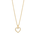 14kt. guldhjerte m/dia. 0.09ct W/SI+forg. kæde