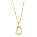14kt. guldhjerte m/dia. 0.03ct W/SI inkl. forg. K