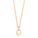 14kt. guldvedhæng m/dia. 0,015ct W/SI inkl. forg