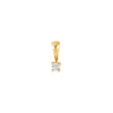 HEART 14kt. guldvedhæng m/dia 0.10ct W/SI