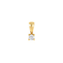 HEART 14kt. guldvedhæng m/dia 0.15ct W/SI