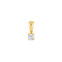 HEART 14kt. guldvedhæng m/dia 0.20ct W/SI