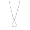14kt. hvidguldshjerte m/dia. 0.010ct W/P1 inkl. sø