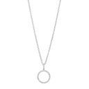 14kt. hvidguldsvedhæng m/dia 0.02ct W/PI inkl. sø