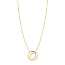 14kt. guldvedhæng m/dia. 0.02ct W/PI og forg. kæde