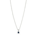 14kt. hvidguldsvedhæng m/safir 3,5mm inkl. rhod. S
