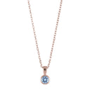 Rosafg Sølv vedhæng lyseblå 4mm HILDANOR