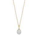 8kt. guldvedhæng m/ferskvandsperle inkl. forg. kæ