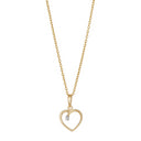 14kt. guldhjerte m/dia. 0.005ct W/SI inkl. forg. k