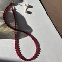 Love Drop Necklace - Burgundy