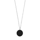 rhd. Sølv kæde m/ black onyx 16mm, 70cm cm