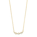 8kt. guldhalskæde m/perler og cz