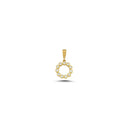 Cirkel vedhæng med zirkonia 14kt. RG