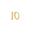Creoler med zirkonia 14kt. RG Rund profil Ø14,5mm.