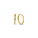 Creoler med zirkonia 14kt. RG Rund profil Ø16mm.