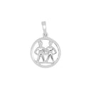 Rhod. sølvvedhæng TVILLING 12mm