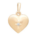 14 kt. hjerte 15 mm m. 0,025ct TWSI