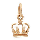 8kt. vedhæng/charm krone 7mm
