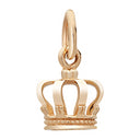 14kt. vedhæng/charm krone 7mm