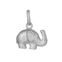 Rhod. sølvvedhæng/charm elefant 11mm