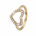 Topaz Heart - forgyldt - - sølv - - 800-3.21.B