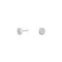 14kt. hvidguldsørestikker pave m/dia. 0.045ct W/SI
