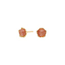 Sølv forg. ørestikker Flower m/sunStone - 30121055900